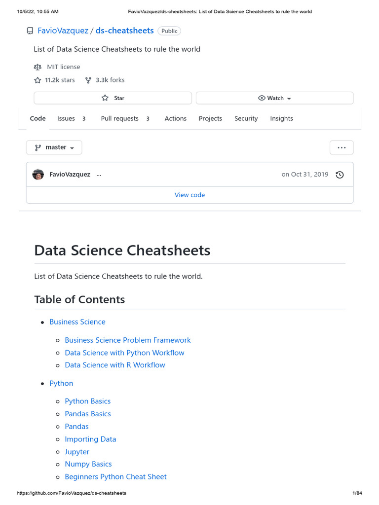 Data Science Cheat Sheet 1666858346 | PDF | Regular Expression ...