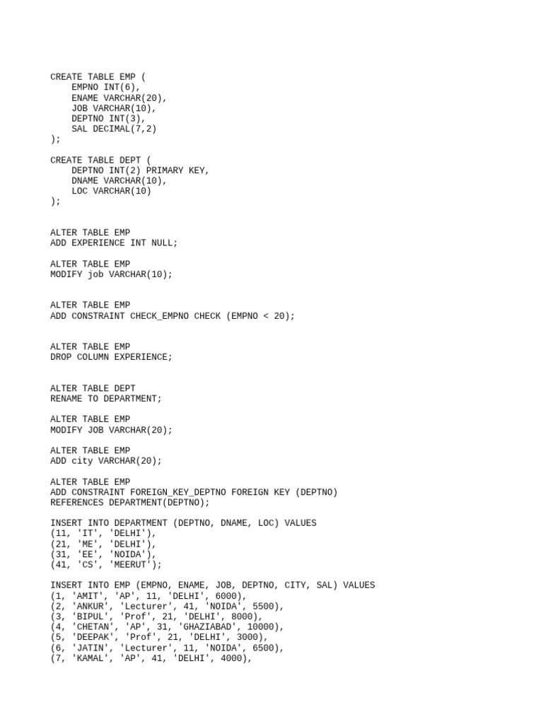 Syntax DBMS | PDF | Computers