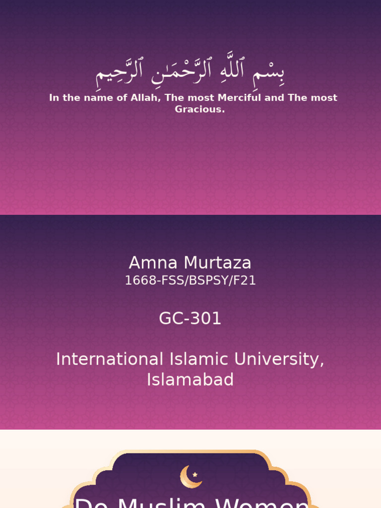 Strong Role Models For Muslim Women | PDF | Women In Islam | Abrahamic ...