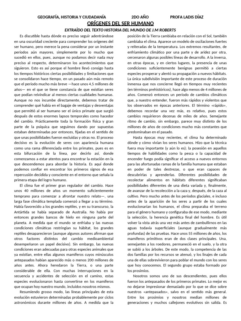Orígenes y evolución del ser humano | PDF | Homo | neanderthal