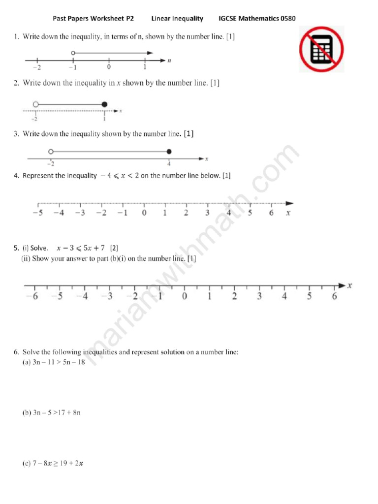 28 Linear Inequalities P2 2 | PDF