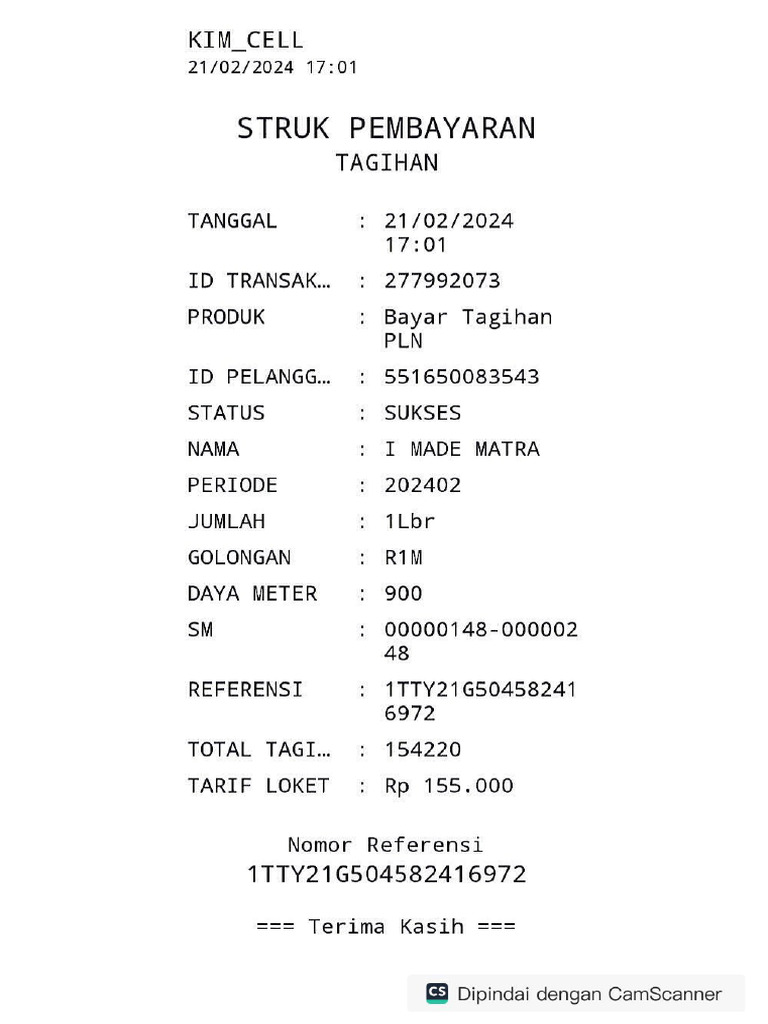 Nota Listrik | PDF