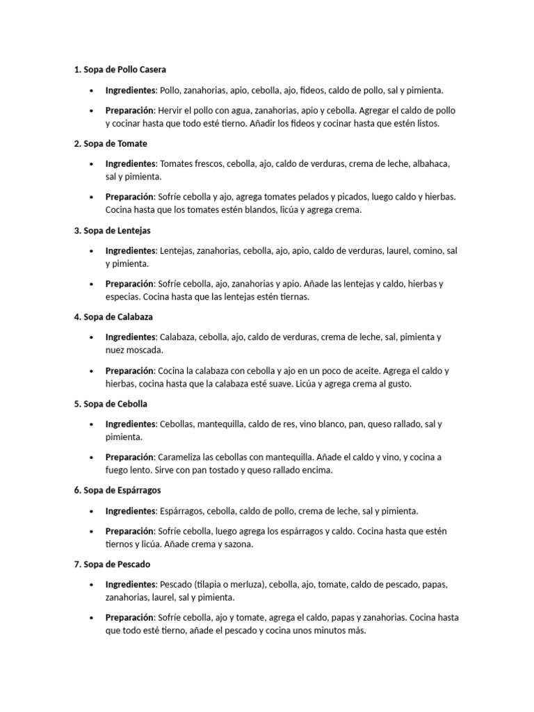 Sopa De Pollo In Spanish