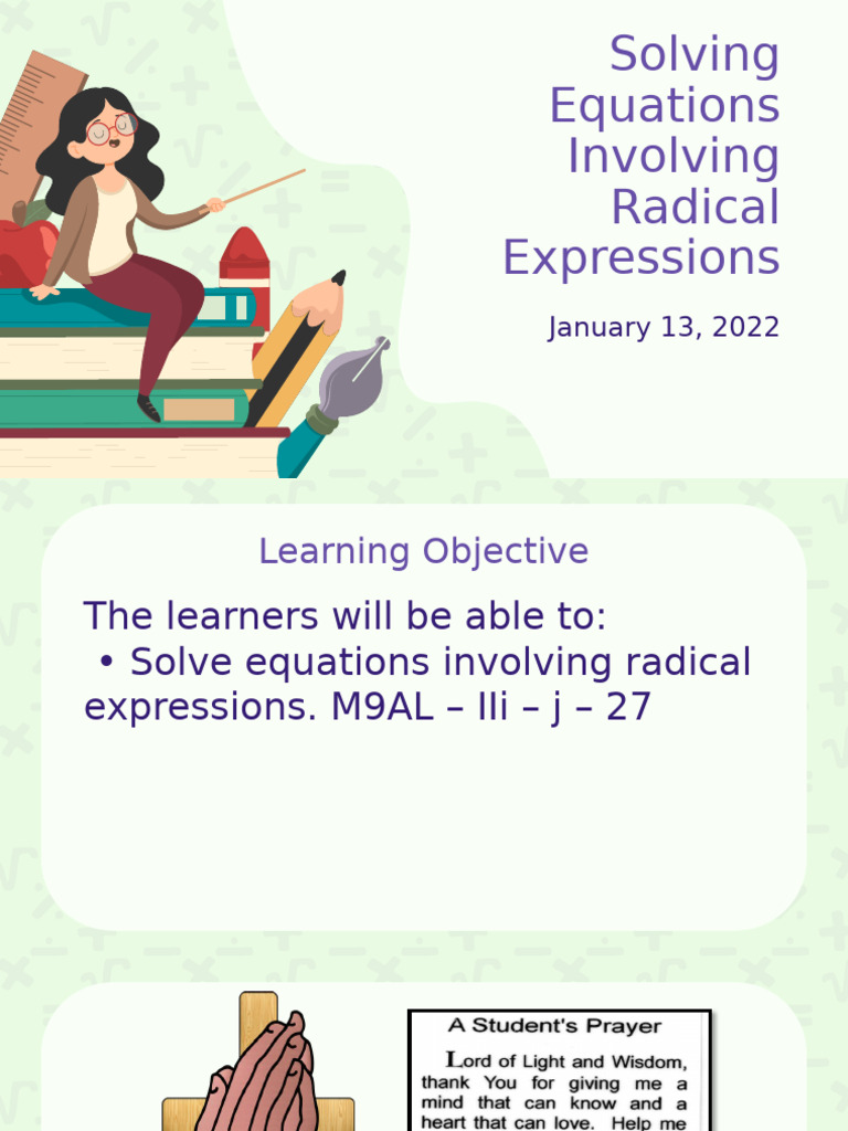 Solving Radical Equations Guide | PDF