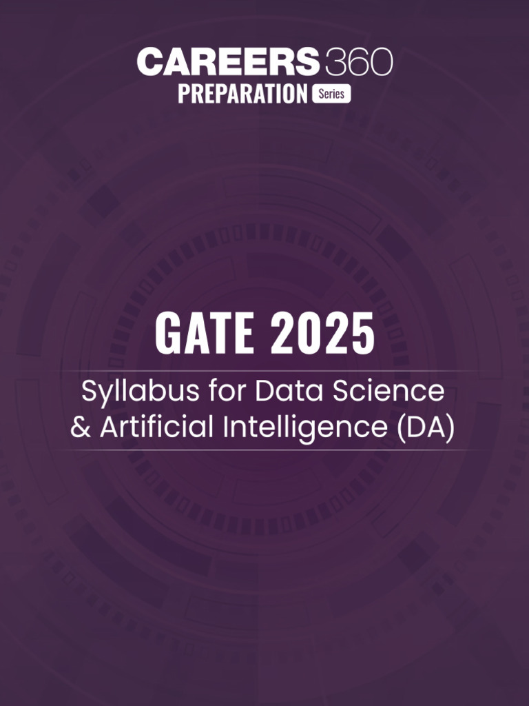 GATE 2025 Syllabus For Data Science Artificial Intelligence DA | PDF ...
