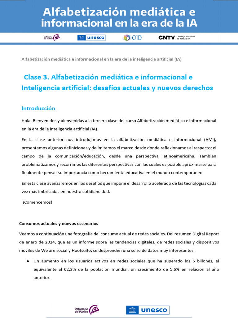 Alfabetización mediática en la era IA | PDF | Inteligencia artificial ...