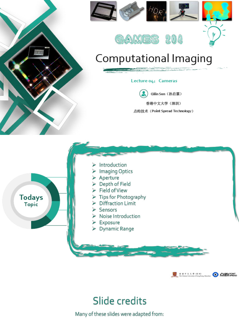Lecture04 Cameras Small | PDF | Camera Lens | Exposure (Photography)
