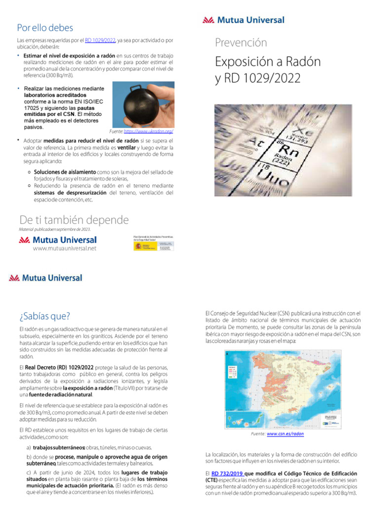 Radon Real Decreto | PDF | Ciencia y matemáticas