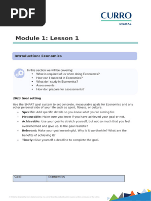 M1L1Worksheet on Goal Setting