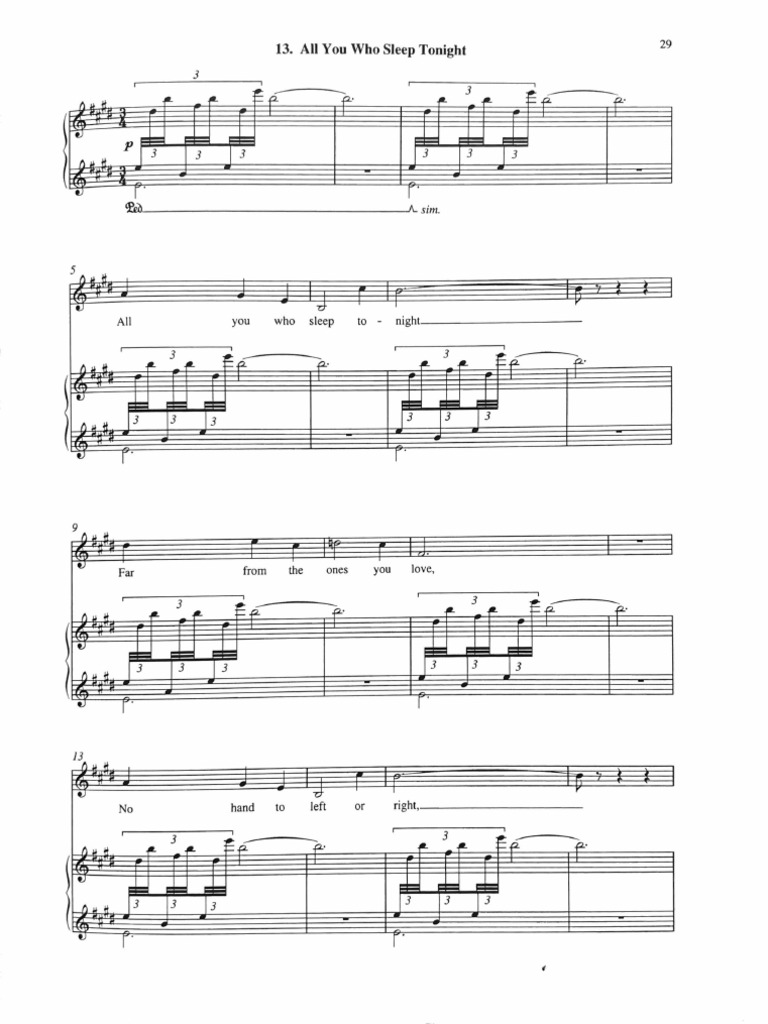 All You Who Sleep Tonight Dove PDF