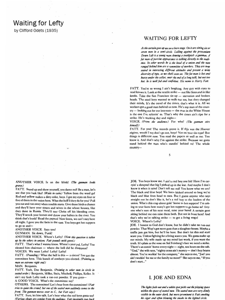Waiting For Lefty | PDF