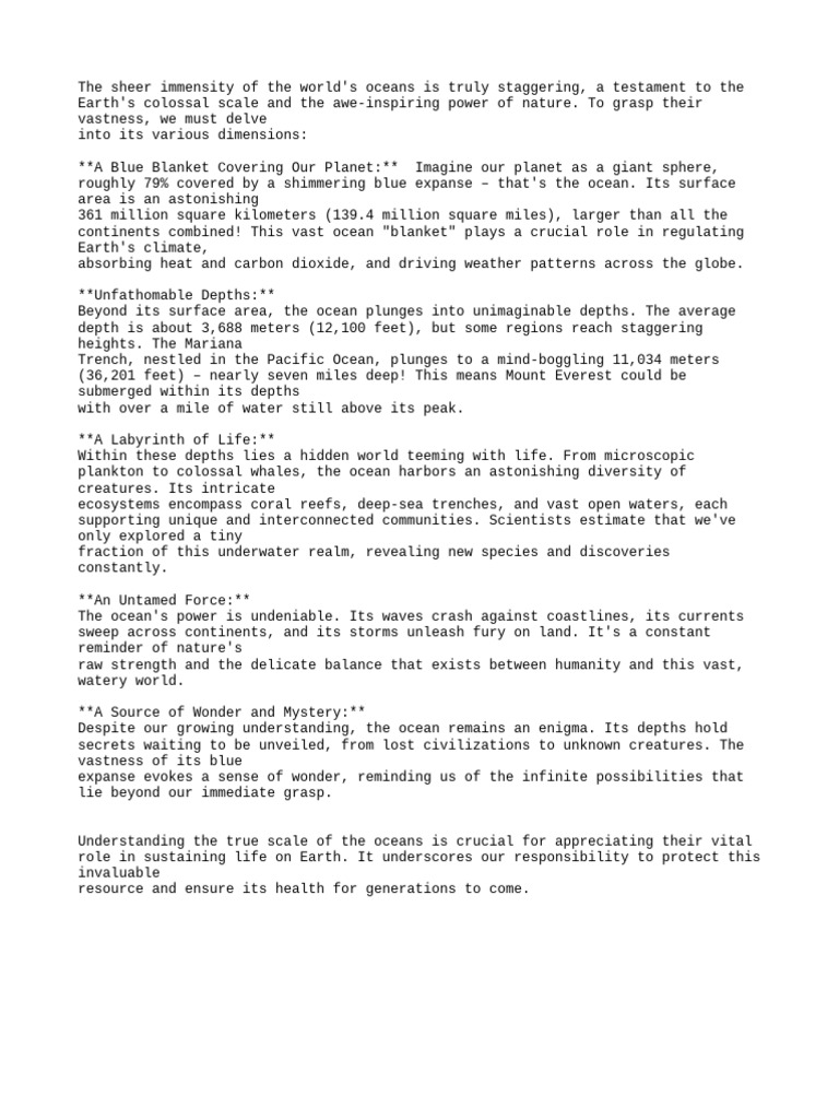 Oceans | PDF