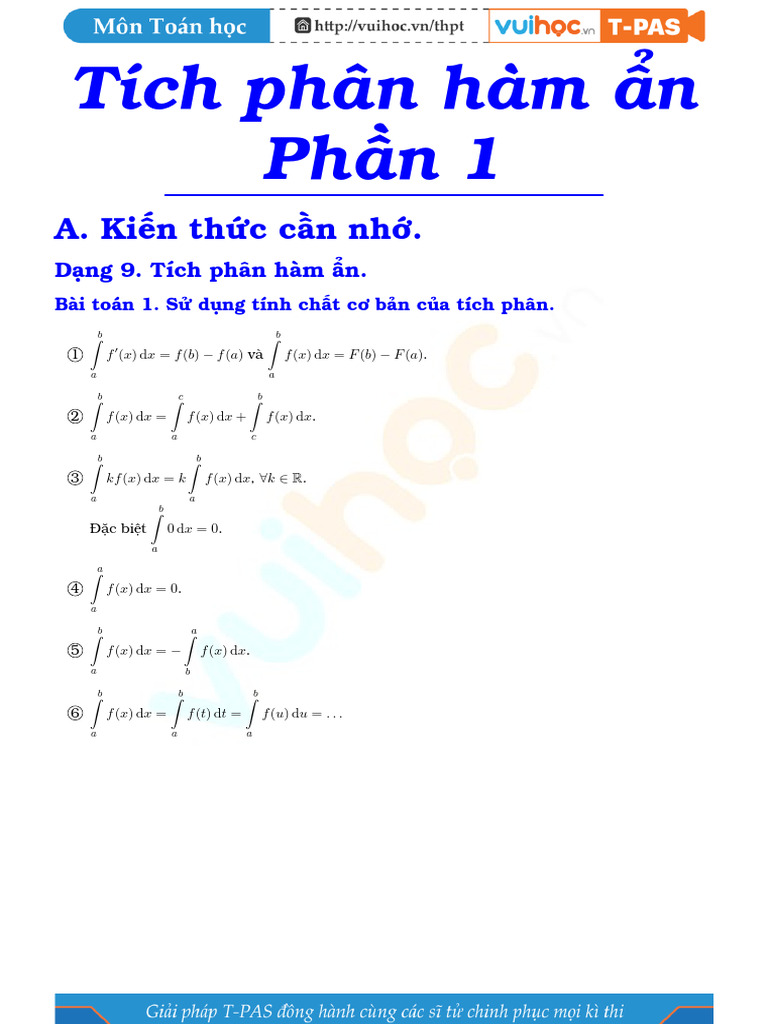 Chu de 17 Tich Phan Ham An Phan 1 de Bai | PDF