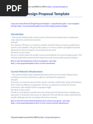 Network Design Proposal Template Free