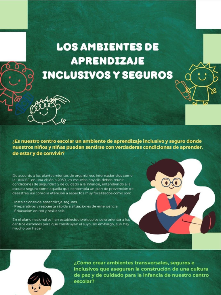 Ambientes de Aprendizaje Inclusivos y Seguros | PDF