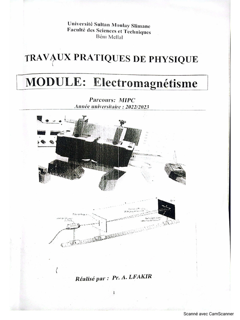 TP Électromagnétisme Polycop | PDF