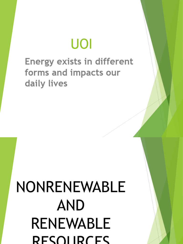 Nonrenewable vs Renewable Resources | PDF