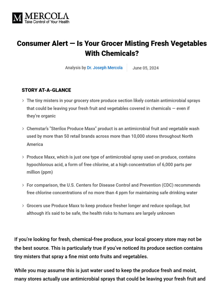 Produce Maxx Antimicrobial Spray PDF | PDF | Disinfectant | Antimicrobial