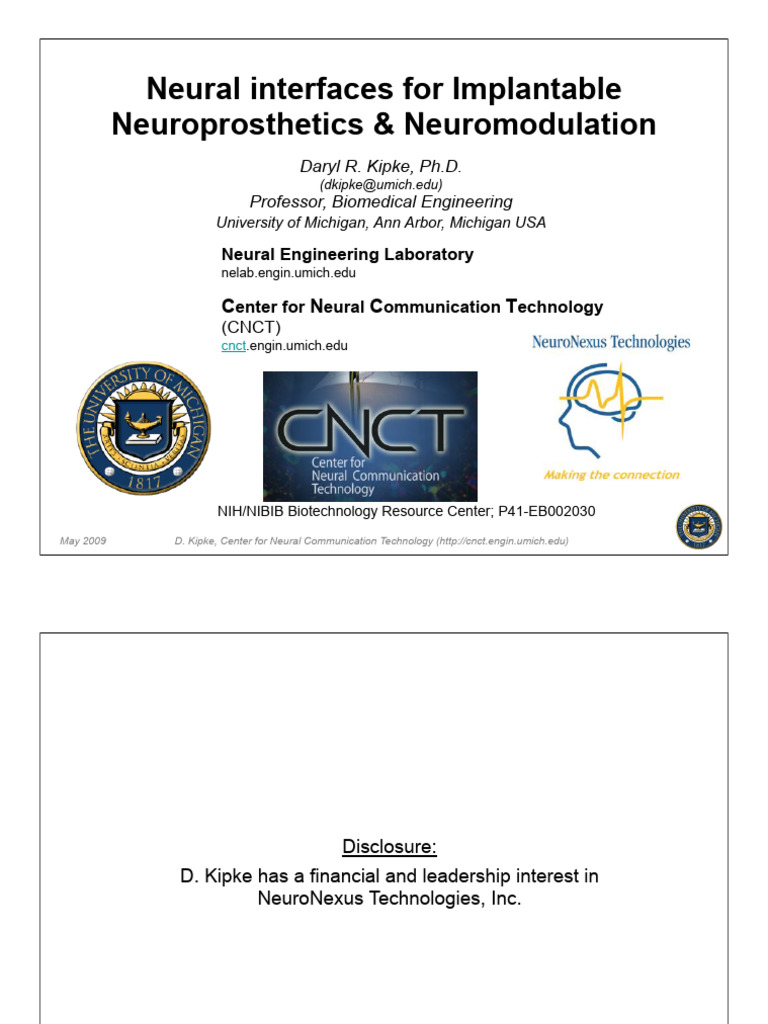 ARTIGO CATÁLOGO, Neural Interfaces For Implantable Neuroprosthetics ...