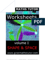 E-Book of Worksheets On 'Shape & Space' (Geometry & Trigonometry)