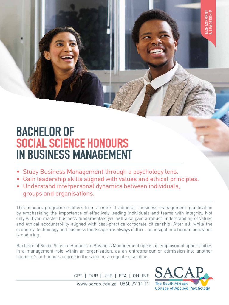 Bachelor of Social Science Honours in Business Management | PDF ...