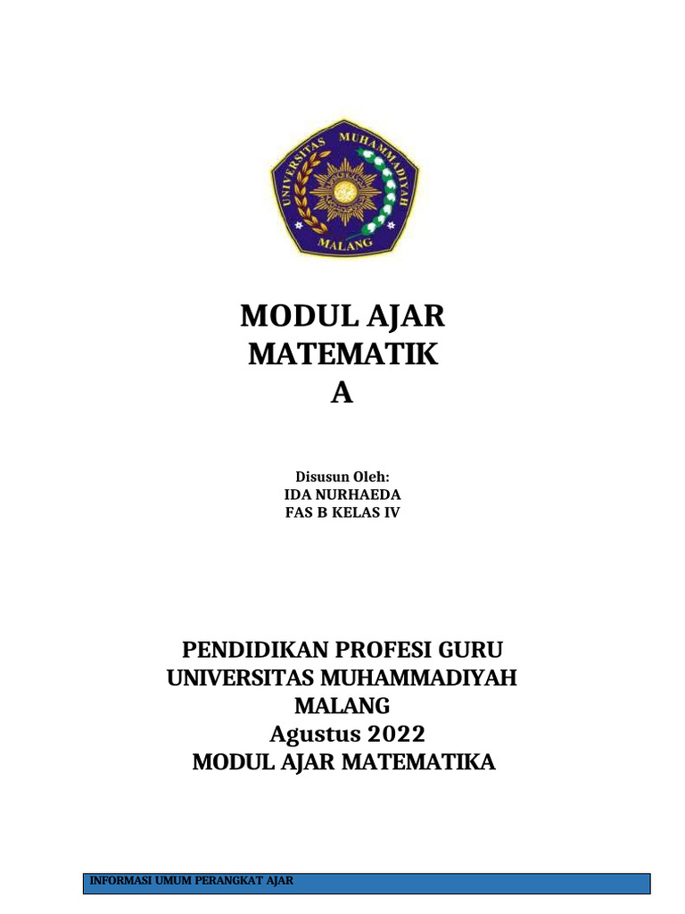 Modul Ajar Matematika Kelas IV SD | PDF | Karier & Perkembangan