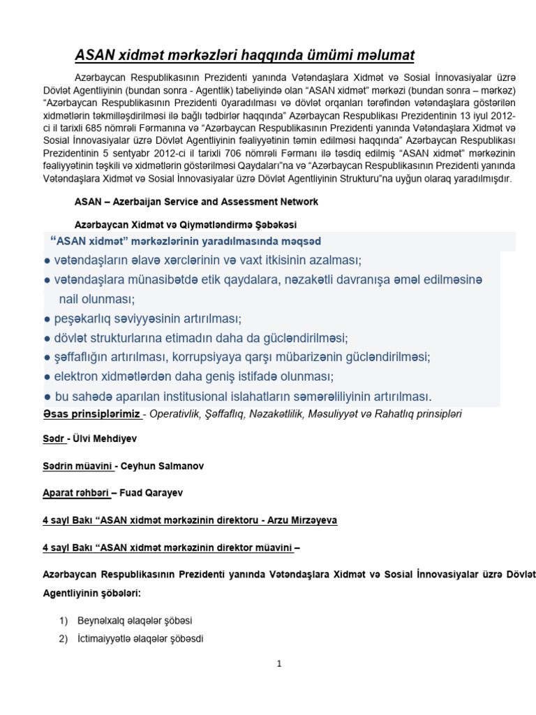 Agentlik Haqqında Məlumat en Son YENİ-1 | PDF