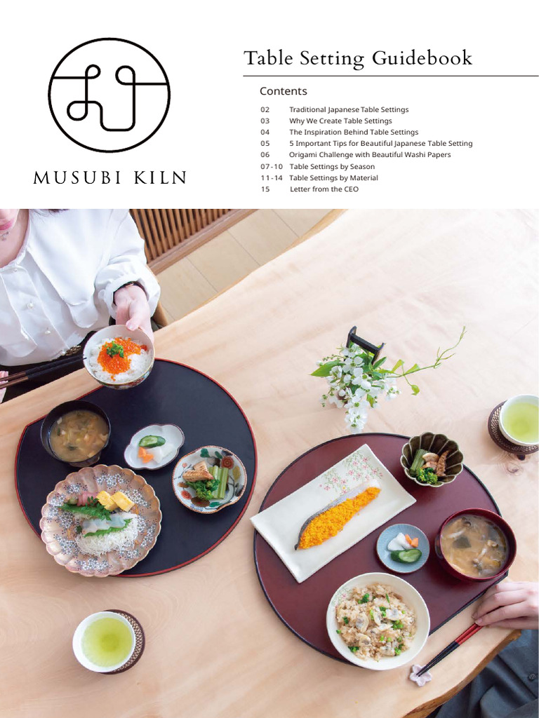 Japanese Table Setting Essentials | PDF | Japanese Cuisine | Tableware