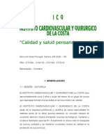 Programa de Ing. Industrial para El Instituto Cardiovascular y Quirurgico