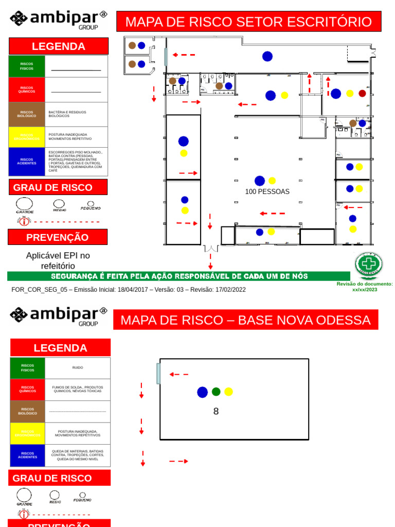 Mapa de Risco no Escritório | PDF