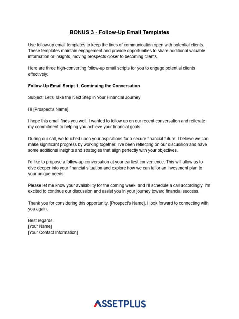 Effective Follow-Up Email Templates | PDF | Communication | Social ...