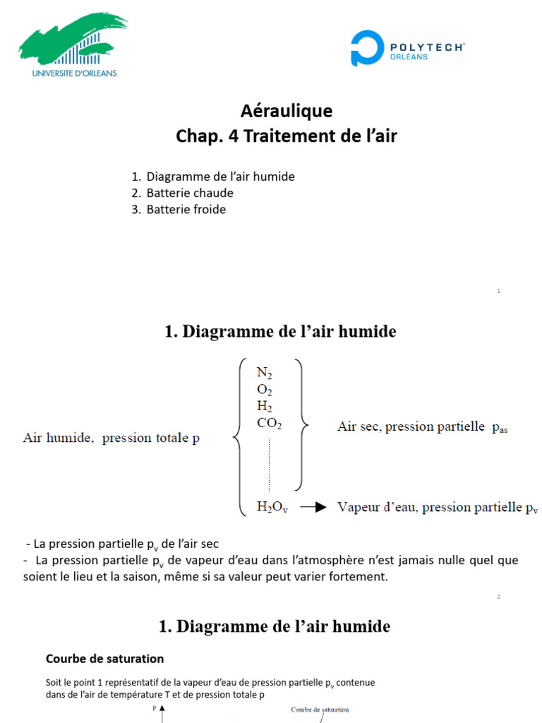 Caractéristiques de l'air humide | PDF | Humidité | Atmosphère de la Terre