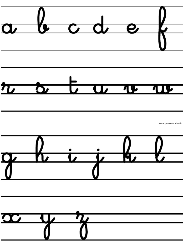 Les Lettres Cursives Pdf – Lettres Cursives À Imprimer – UQJFK