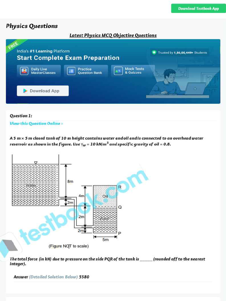 MCQ On Physics 5eea6a1339140f30f369eeee | PDF