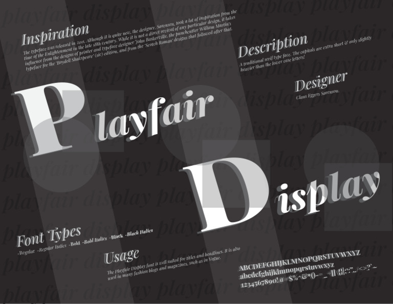 Playfair Display Typeface Overview | PDF