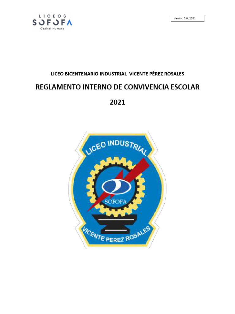 Reglamento de Convivencia Escolar 2021 | PDF | Violencia | Abuso infantil