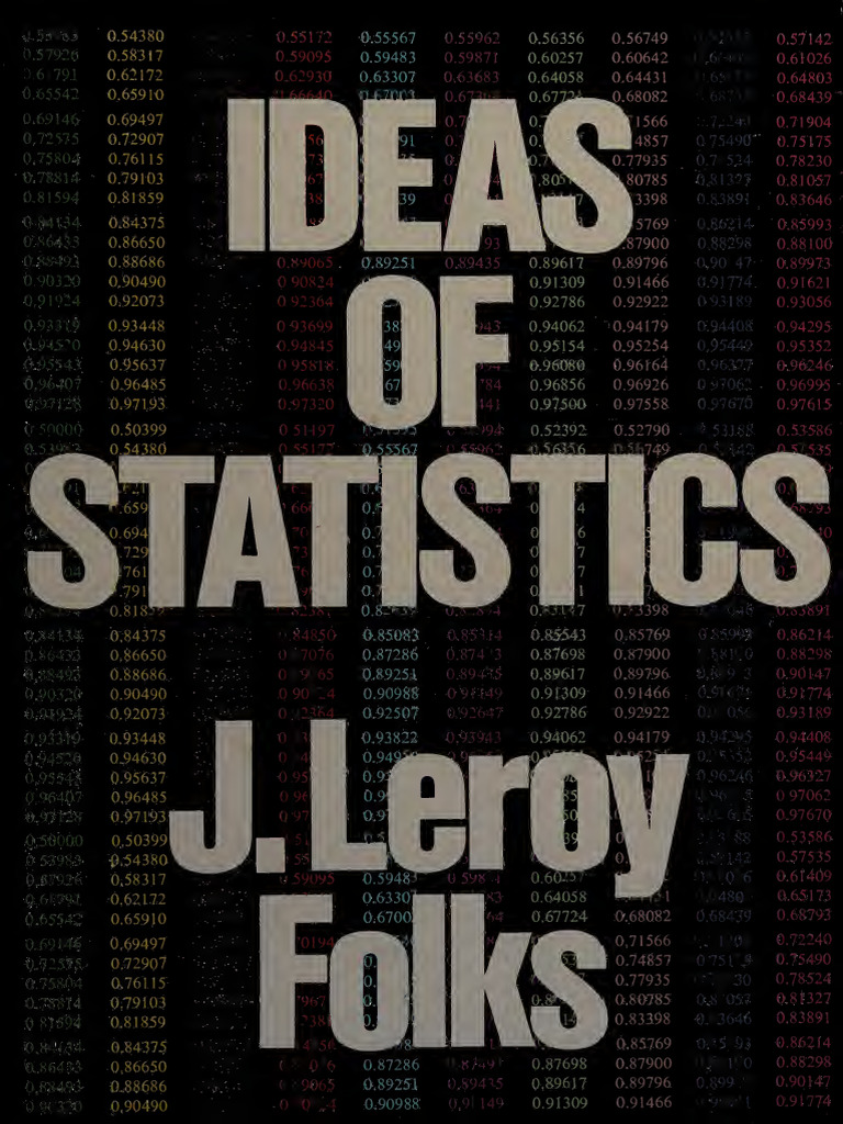Folks 1981 Ideas of Statistics | PDF | Property Law