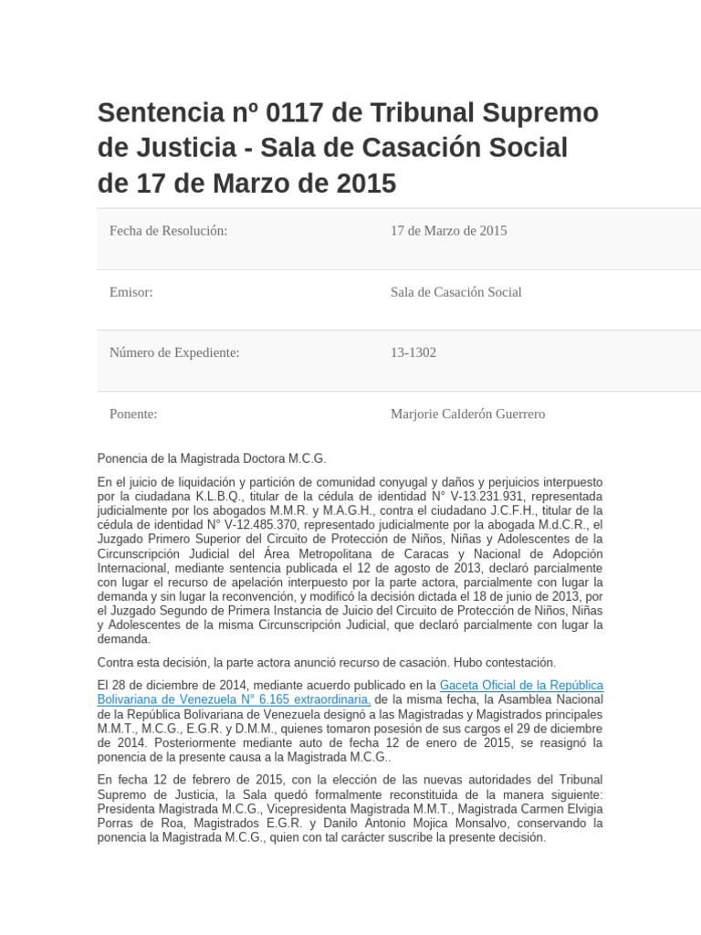 Sentencia sobre liquidación conyugal y daños | PDF | Anulación ...