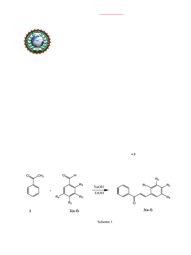 Synthesis and Antimicrobial Activity of Chalcones | PDF | Chemistry