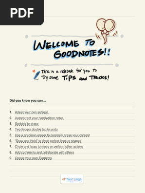 Goodnotes Tips and Tricks