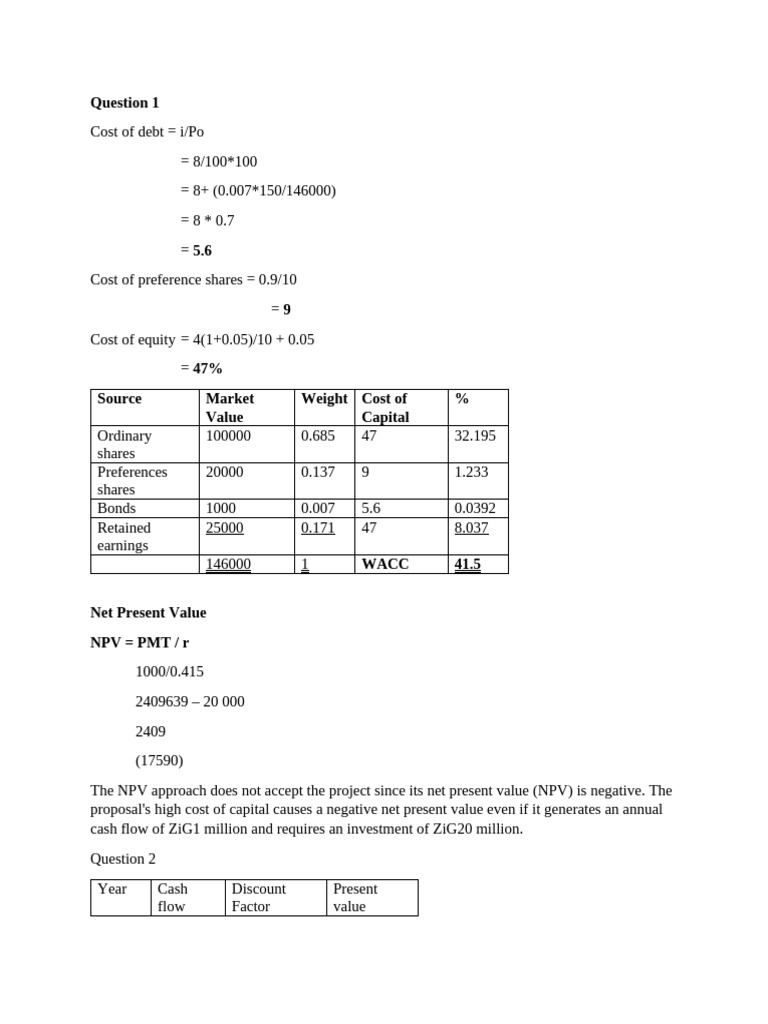 Fm Pdf Net Present Value Valuation Finance