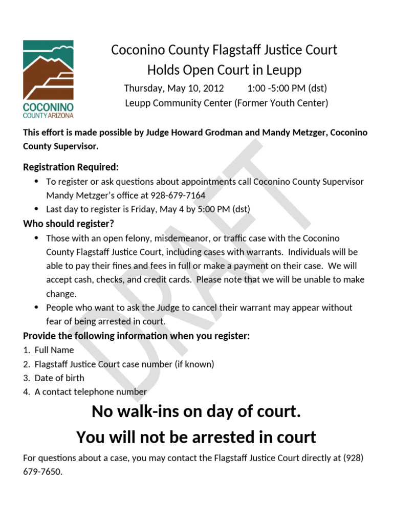 Open Court in Leupp Flyer PDF Open Court in Leupp Flyer PDF