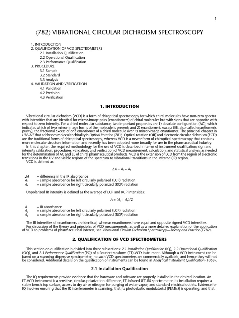 VCD Spectroscopy Methodology Guide | PDF | Infrared Spectroscopy ...