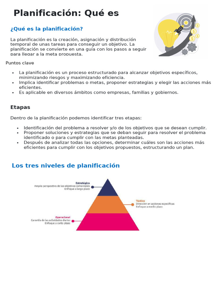 Pasos para una planificación efectiva | PDF | Planificación ...