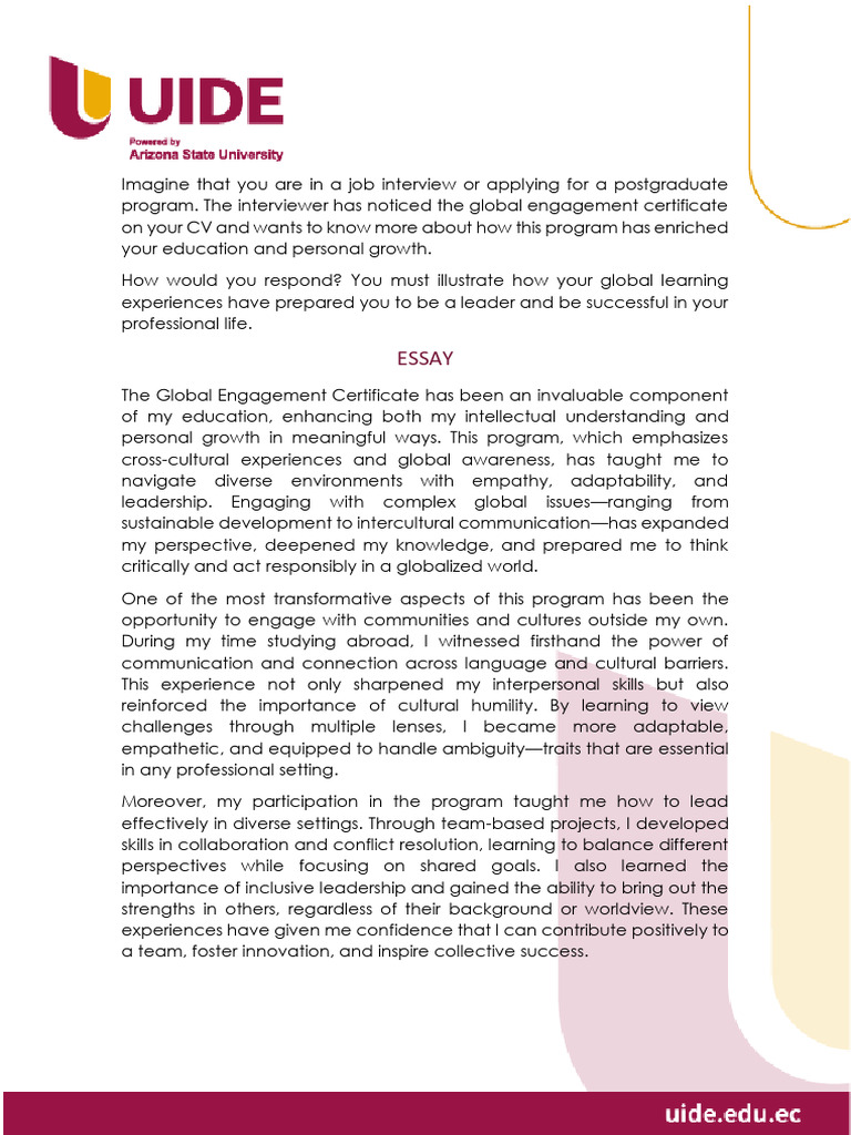 GEC - Essay | PDF
