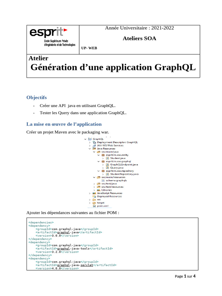 Création d'une API GraphQL en Java | PDF | Java (Langage de ...