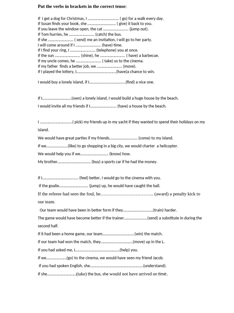 If Clause Test 7 | PDF | Games & Activities