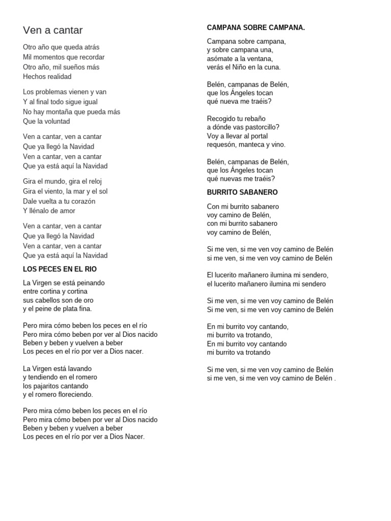 Villancicos para Celebrar la Navidad | PDF