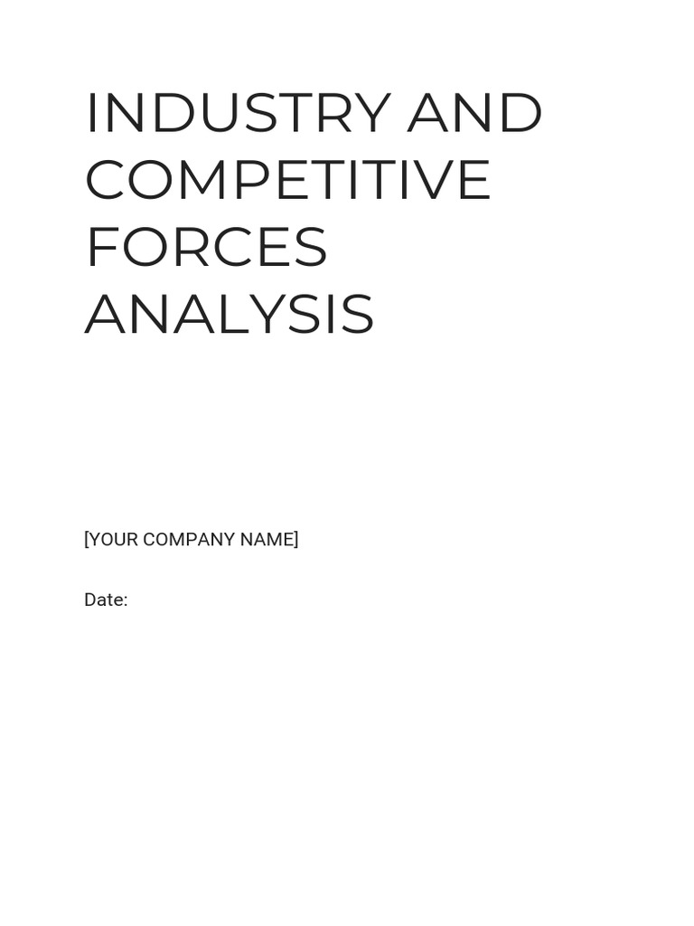 INDUSTRY COMPETITIVE FORCES intelligence overview