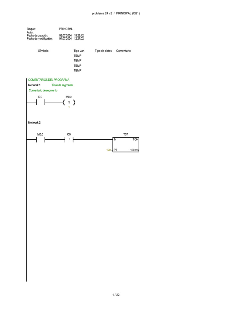 PLC Program Structure Overview | PDF